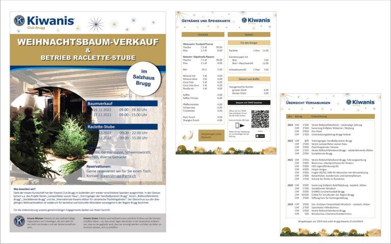 Referenz Kiwanis Poster und Menükarte - Belinda Walker